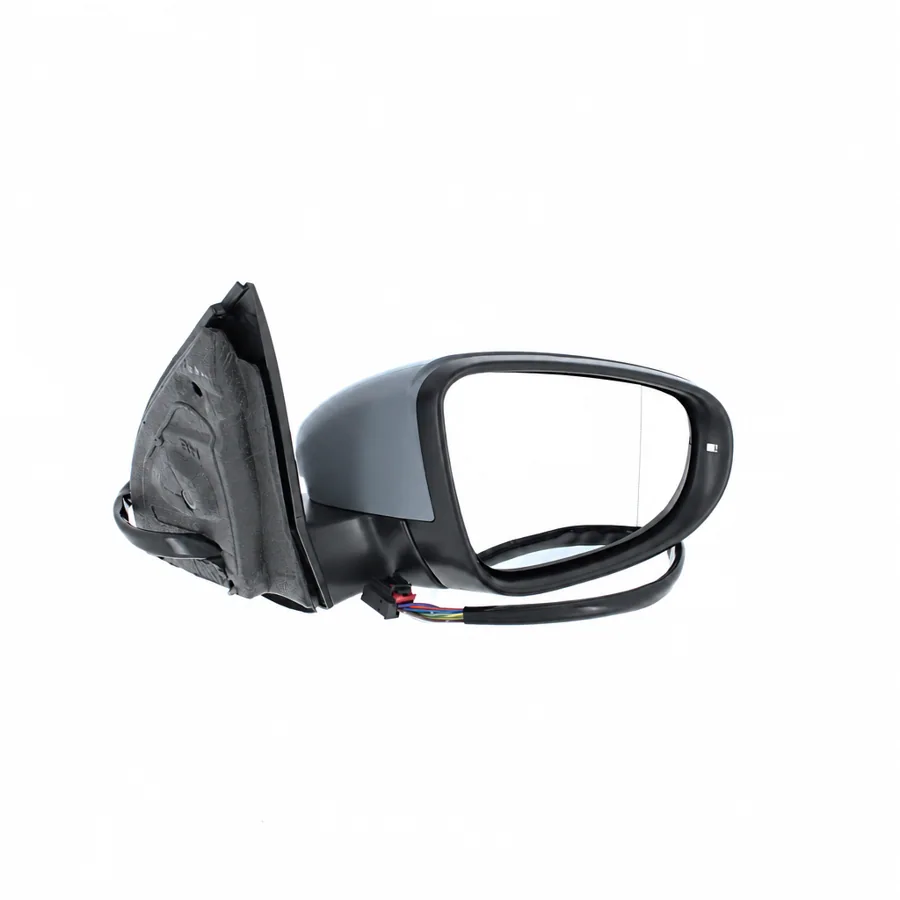 VW Golf Right Heated Power Folding Complete Mirror Unit, Primed (2009–2013) — photograph 2