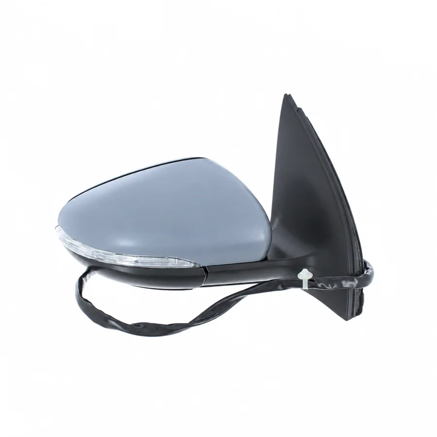 VW Golf Right Heated Power Folding Complete Mirror Unit, Primed (2009–2013)