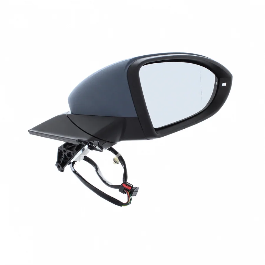 VW Golf Right Heated Electric Complete Mirror Unit, Primed (2012–2020) — photograph 2