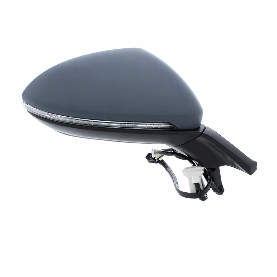 VW Golf Right Heated Electric Complete Mirror Unit, Primed (2012–2020)