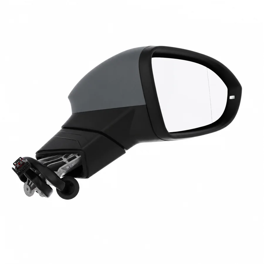 VW Golf Right Heated Electric Complete Mirror Unit, Primed (2020 onwards) — photograph 2