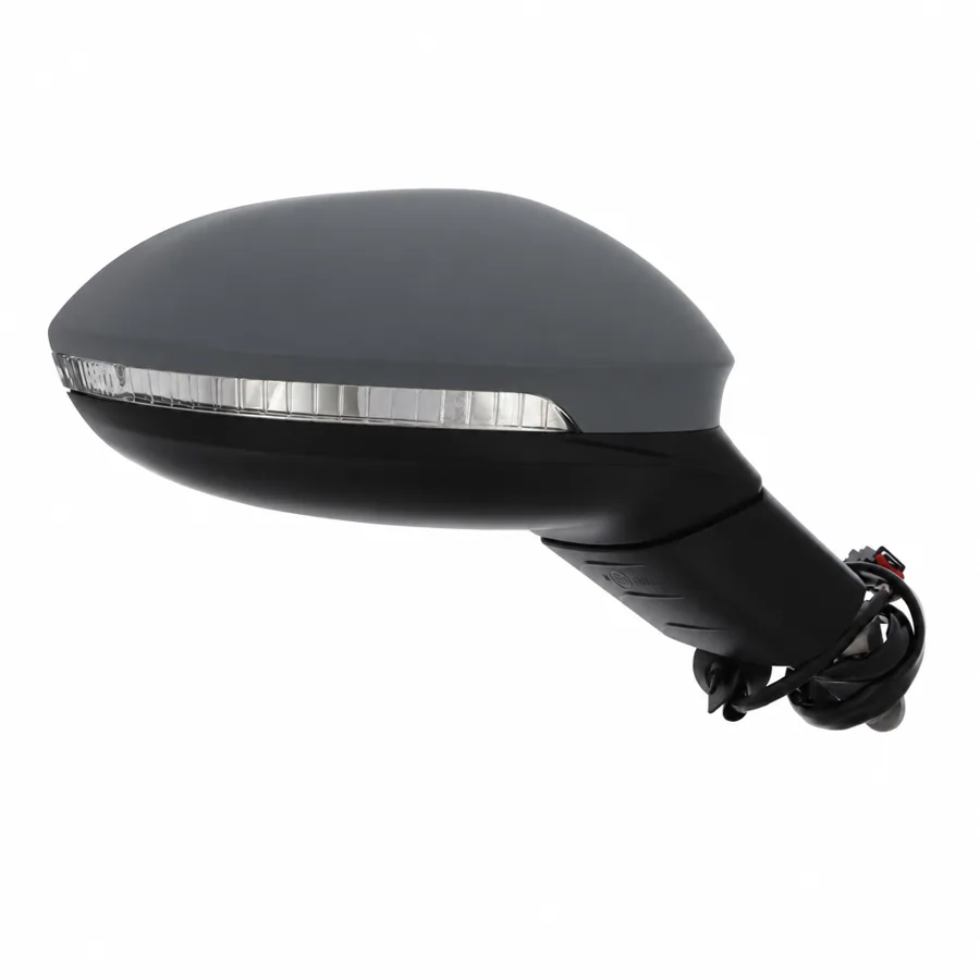 VW Golf Right Heated Electric Complete Mirror Unit, Primed (2020 onwards)