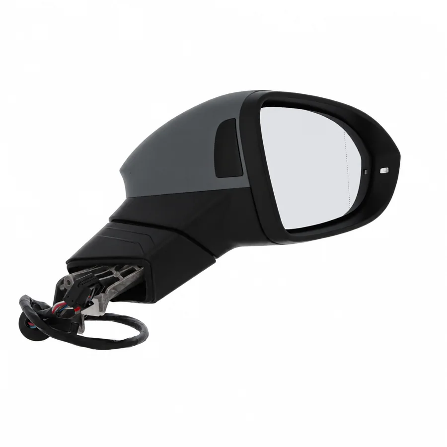 VW Golf Right Heated Power Folding Complete Mirror Unit, Primed (2020 onwards) — photograph 3