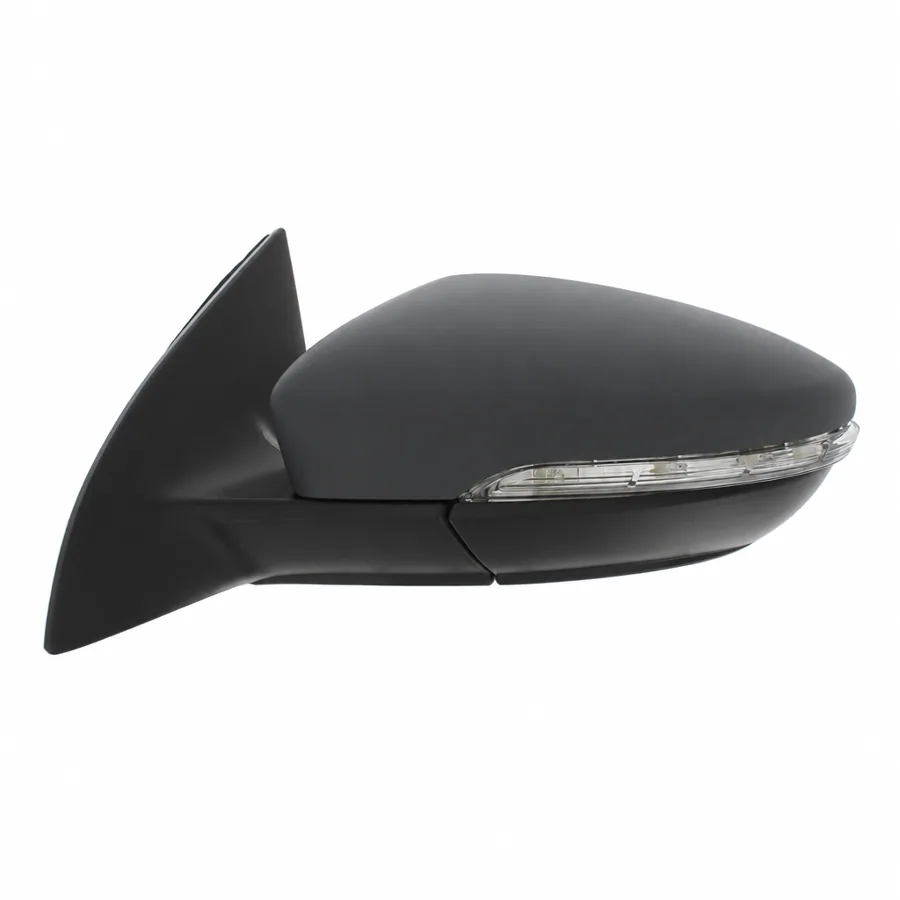 VW Passat Left Heated Electric Complete Mirror Unit, Primed (2008–2012) — photograph 2