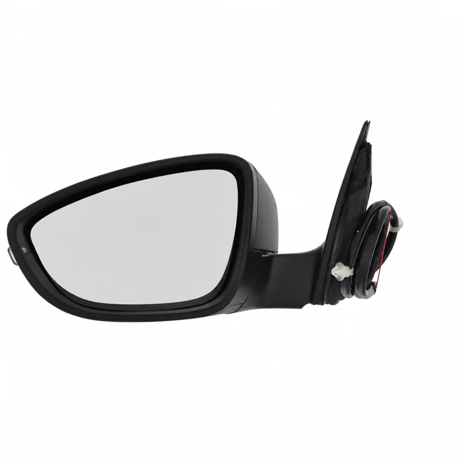 VW Passat Left Heated Power Folding Complete Mirror Unit, Primed (2010–2015) — photograph 2