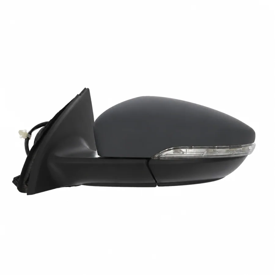VW Passat Left Heated Power Folding Complete Mirror Unit, Primed (2010–2015)