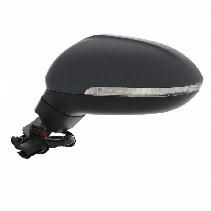 VW Passat Left Heated Power Folding Complete Mirror Unit, Primed (2014–2024) — photograph 2