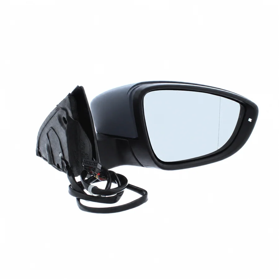 VW Passat Right Heated Electric Complete Mirror Unit, Primed (2010–2015) — photograph 2