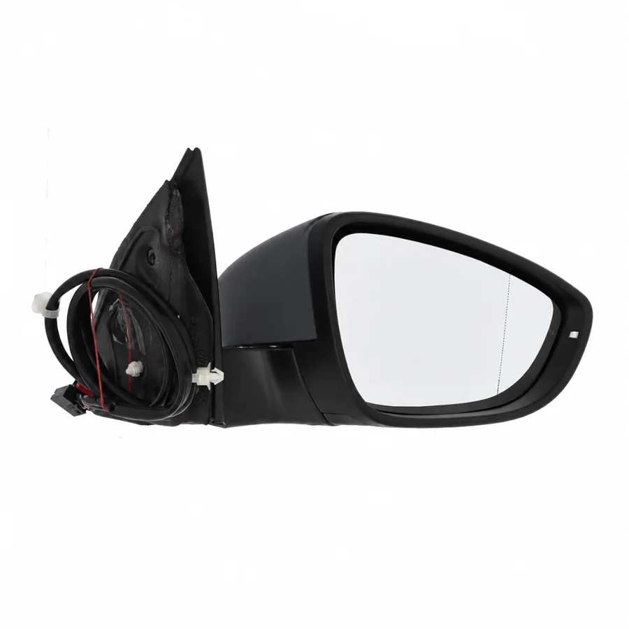 VW Passat Right Heated Power Folding Complete Mirror Unit, Primed (2010–2015) — photograph 2