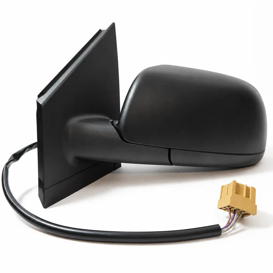VW Polo Left Heated Electric Complete Mirror Unit, Black (2002–2006)