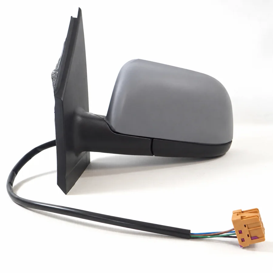 VW Polo Left Heated Electric Complete Mirror Unit, Primed (2002–2006)