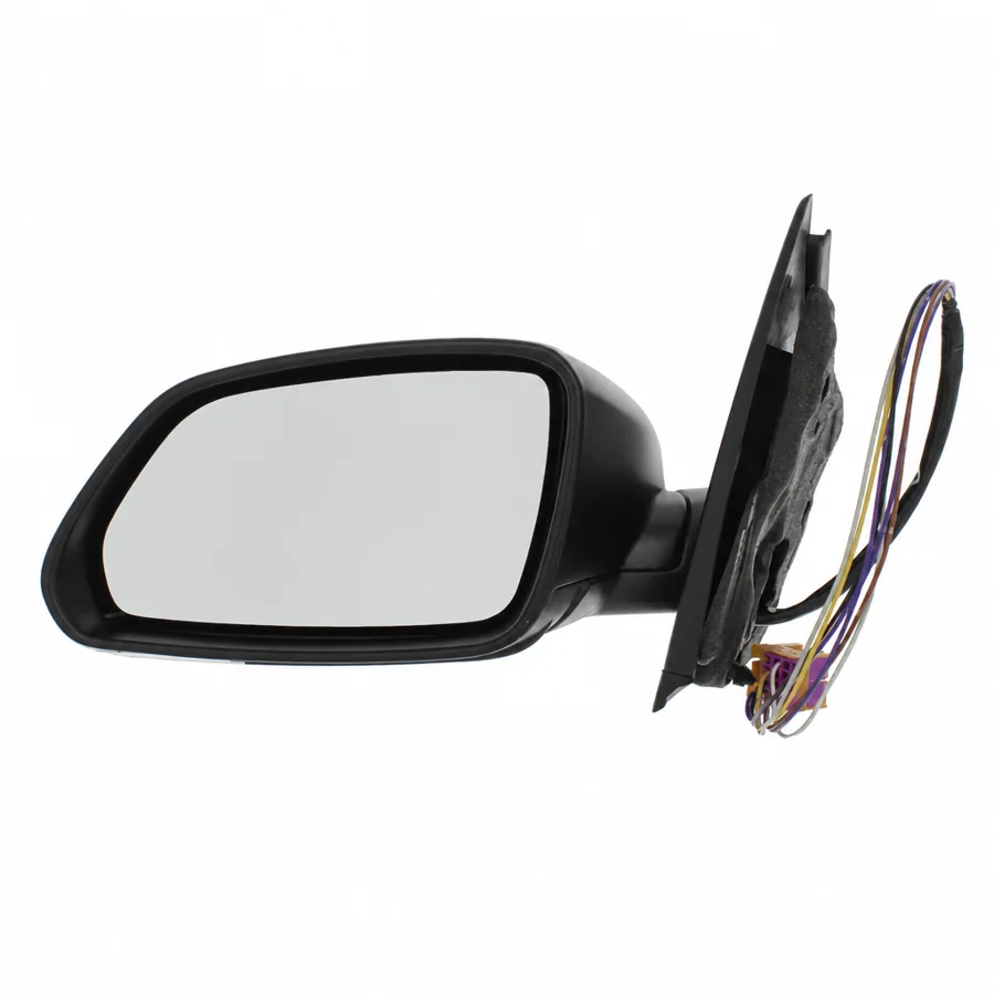 VW Polo Left Heated Electric Complete Mirror Unit, Black (2005–2010) — photograph 3