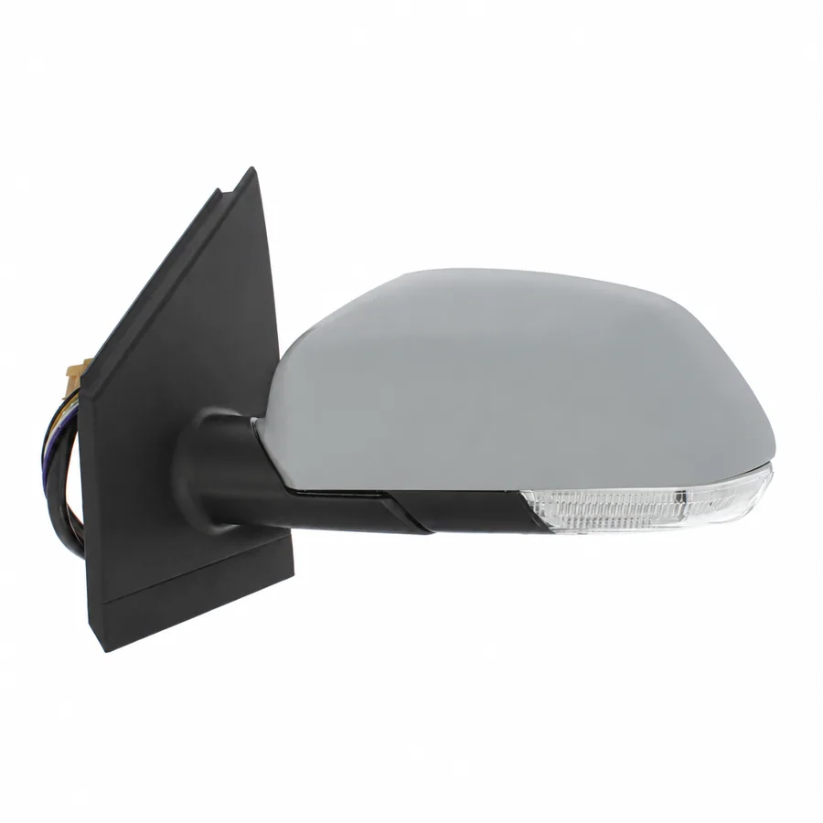 VW Polo Left Heated Electric Complete Mirror Unit, Primed (2005–2010) — photograph 2