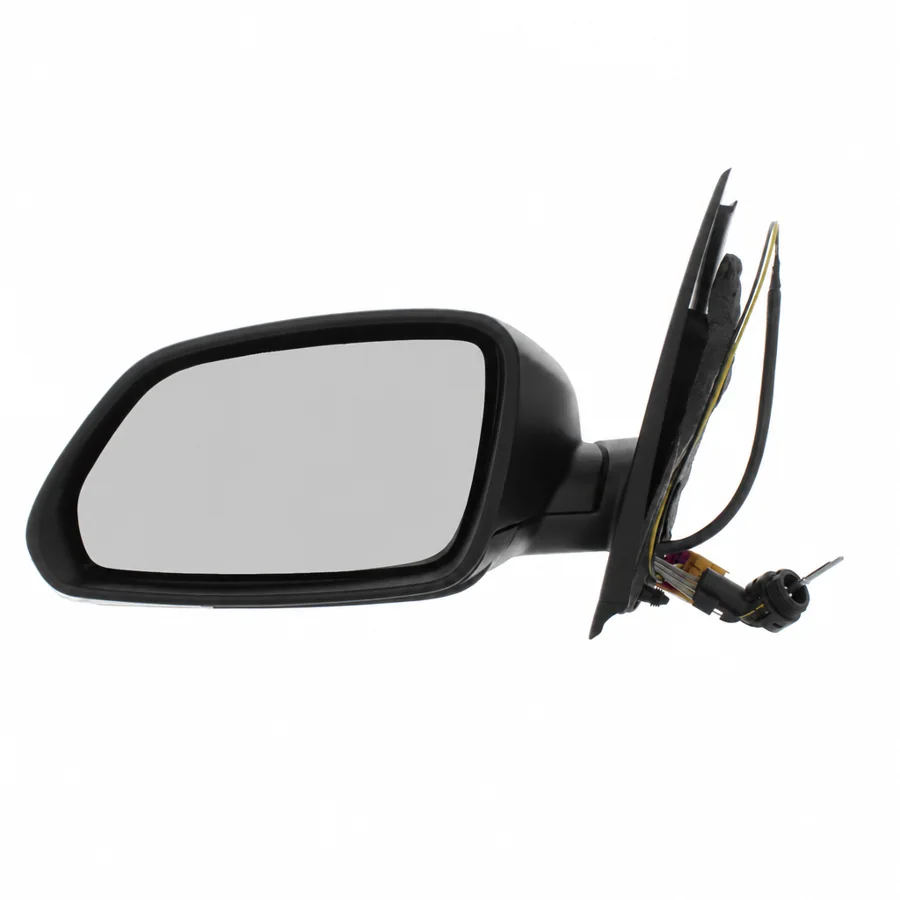 VW Polo Left Complete Mirror Unit, Black (2005–2010) — photograph 3