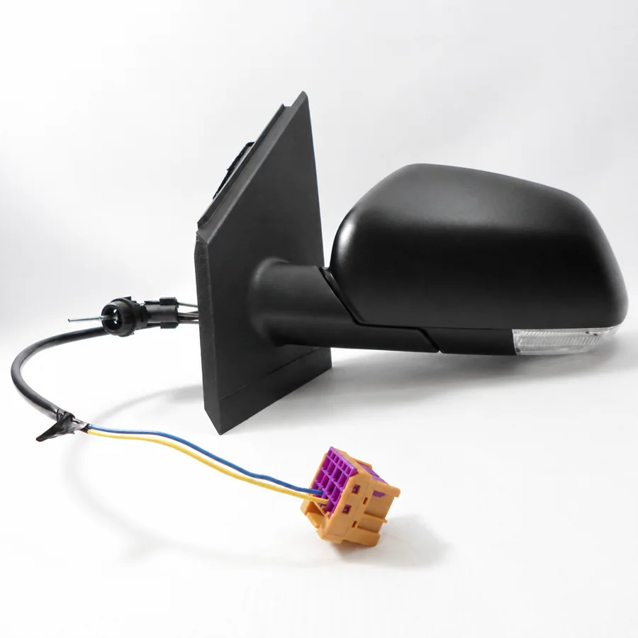 VW Polo Left Complete Mirror Unit, Black (2005–2010)