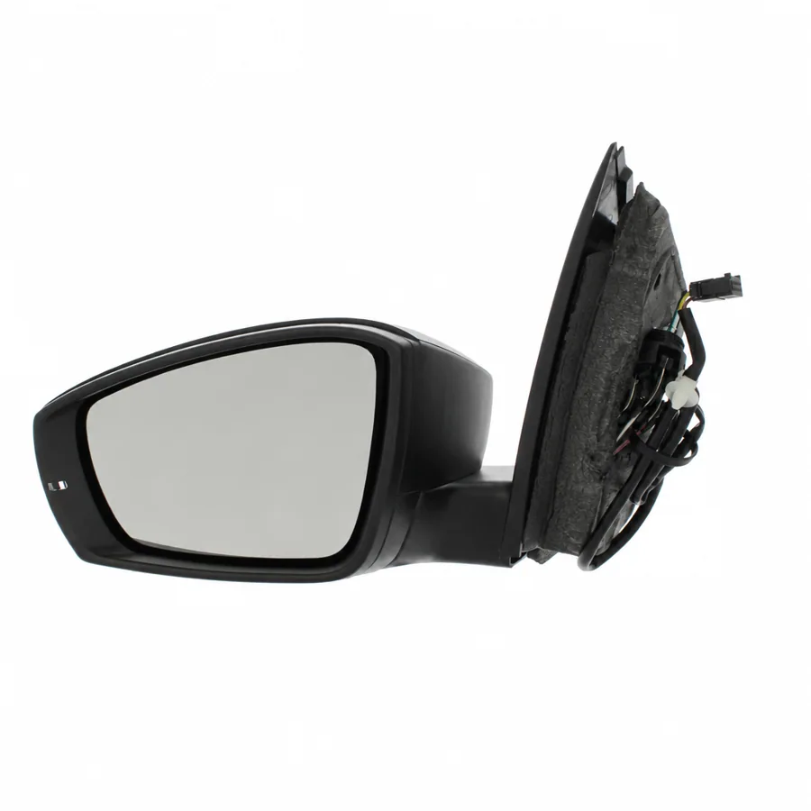 VW Polo Left Complete Mirror Unit, Black (2009–2018) — photograph 3