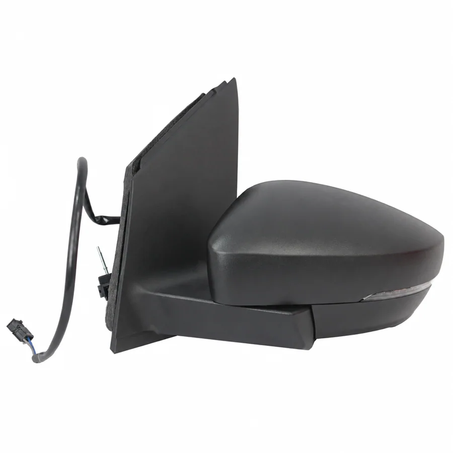 VW Polo Left Complete Mirror Unit, Black (2009–2018)