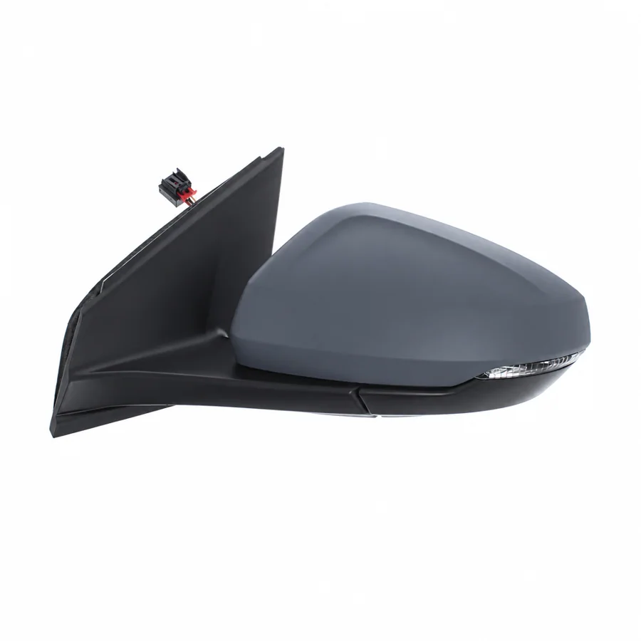 VW Polo Left Heated Electric Complete Mirror Unit, Primed (2017 onwards)