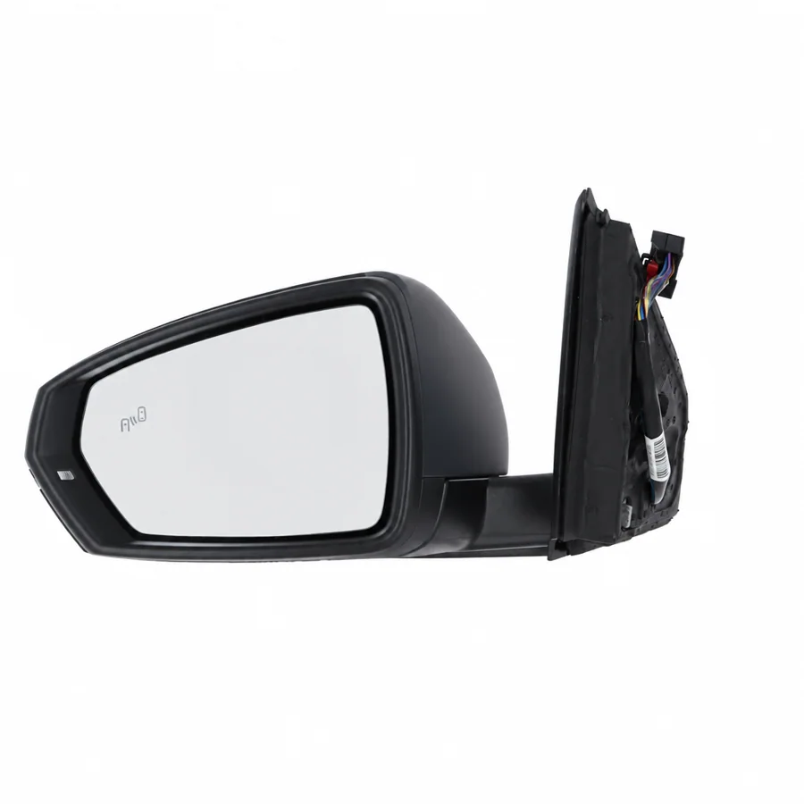 VW Polo Left Heated Power Folding Complete Mirror Unit, Primed (2017 onwards) — No puddle light — photograph 2