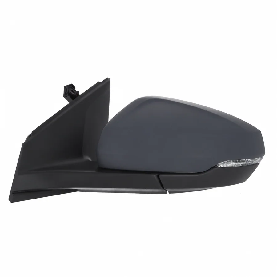 VW Polo Left Heated Power Folding Complete Mirror Unit, Primed (2017 onwards) — No puddle light