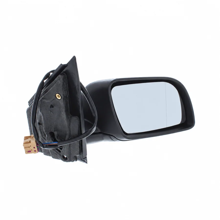 VW Polo Right Heated Electric Complete Mirror Unit, Black (2002–2006) — photograph 2