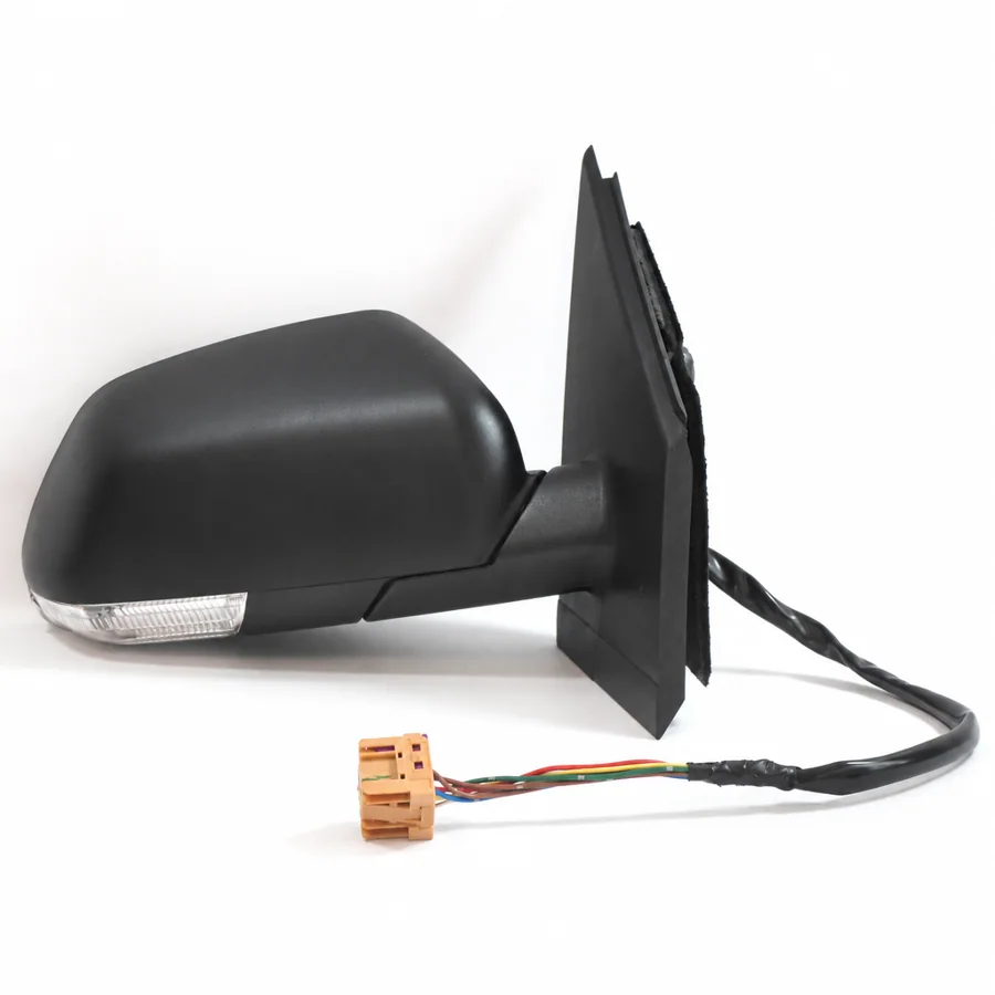 VW Polo Right Heated Electric Complete Mirror Unit, Black (2005–2010)