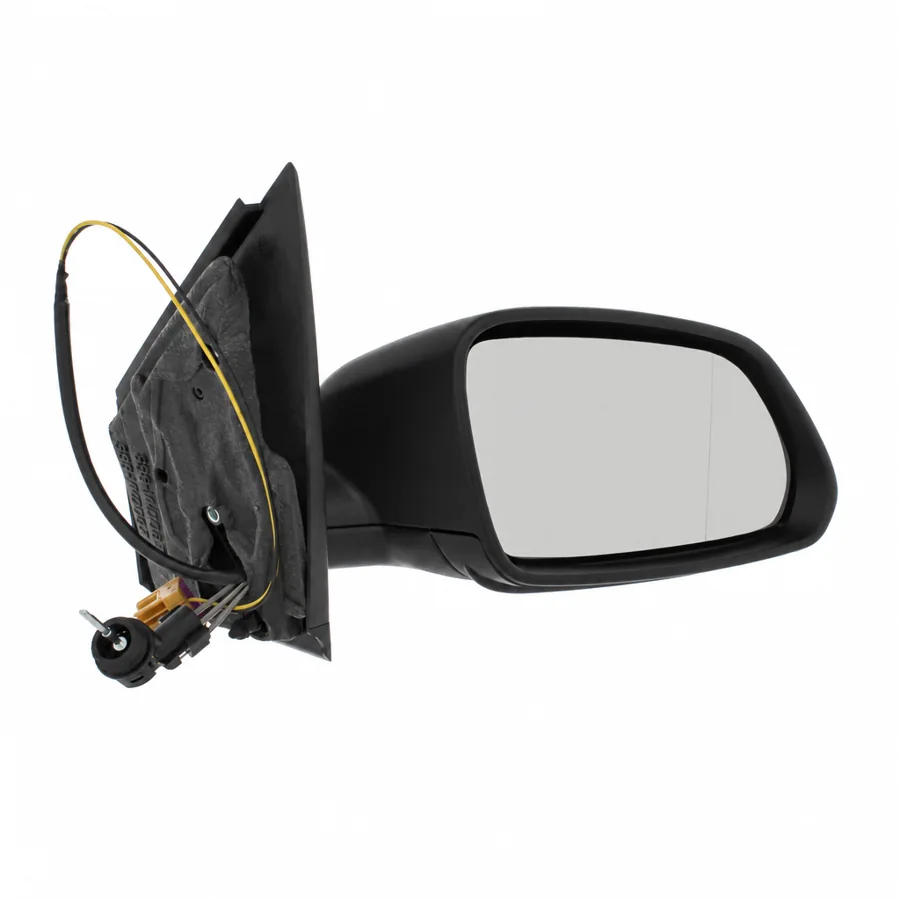 VW Polo Right Complete Mirror Unit, Black (2005–2010) — photograph 3