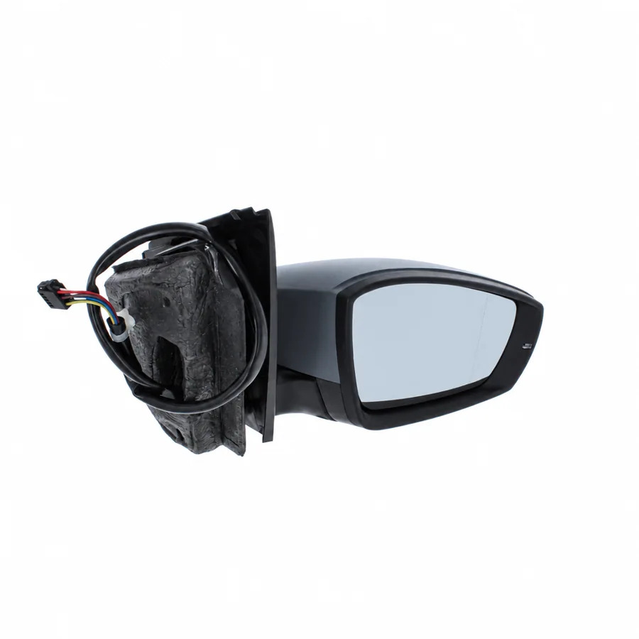 VW Polo Right Heated Electric Complete Mirror Unit, Primed (2009–2018) — photograph 2