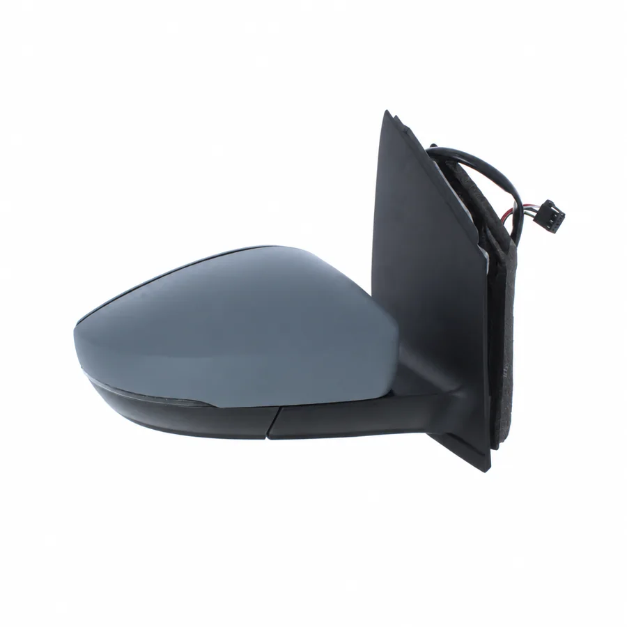 VW Polo Right Heated Electric Complete Mirror Unit, Primed (2009–2018)