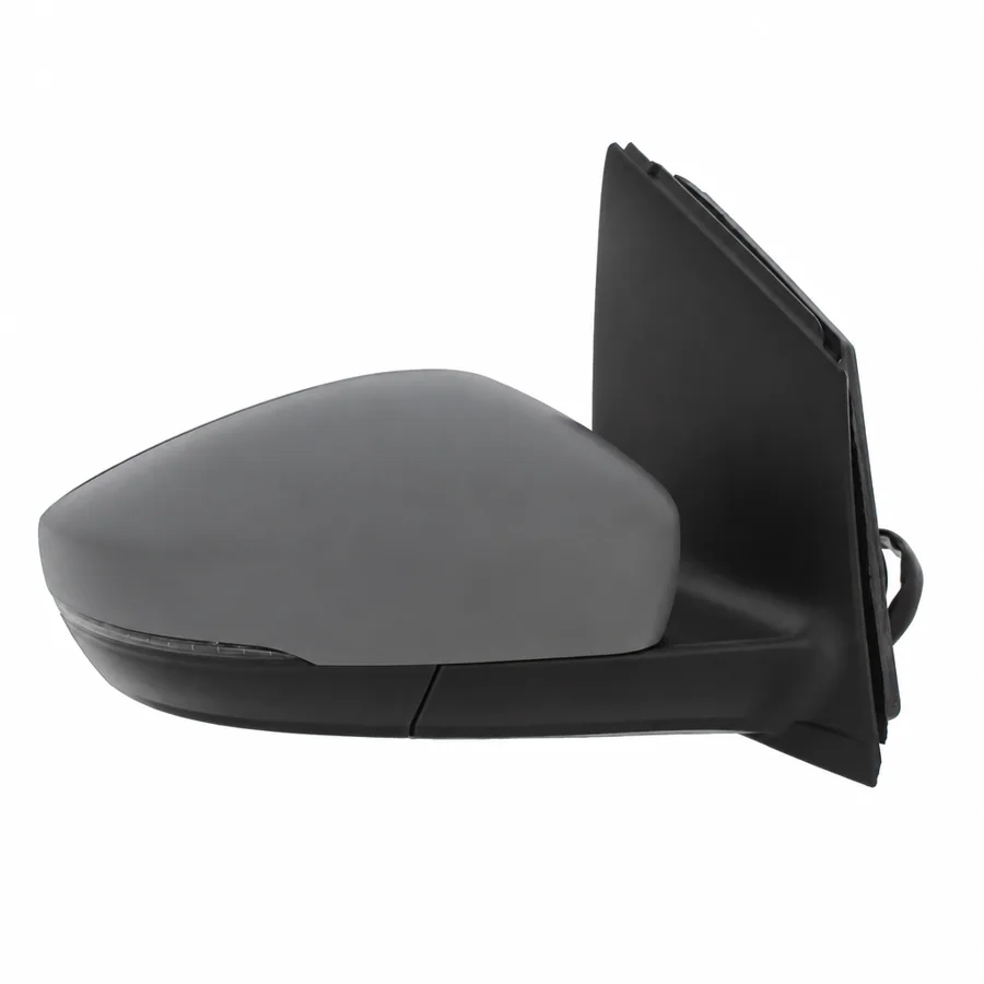 VW Polo Right Heated Power Folding Complete Mirror Unit, Primed (2009–2018)