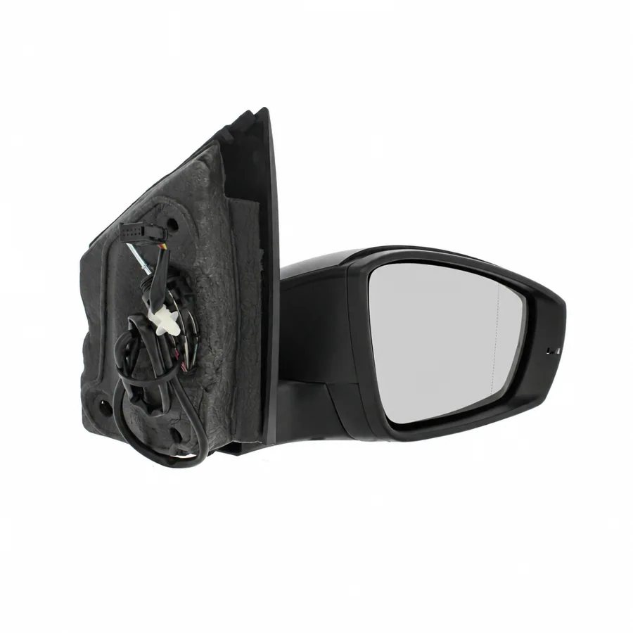 VW Polo Right Complete Mirror Unit, Black (2009–2018) — photograph 3