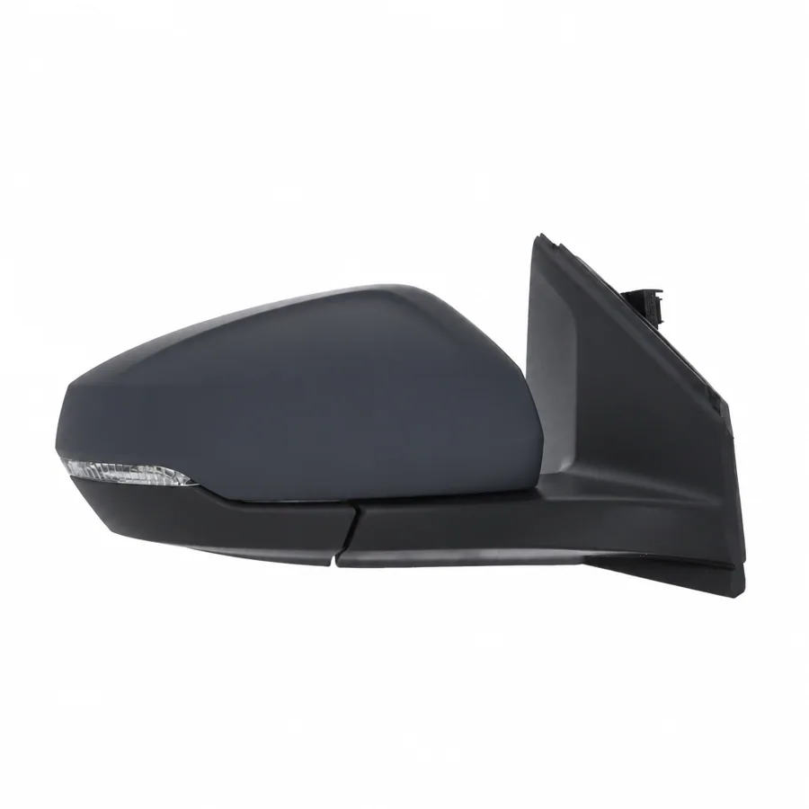 VW Polo Right Heated Power Folding Complete Mirror Unit, Primed (2017 onwards) — No puddle light