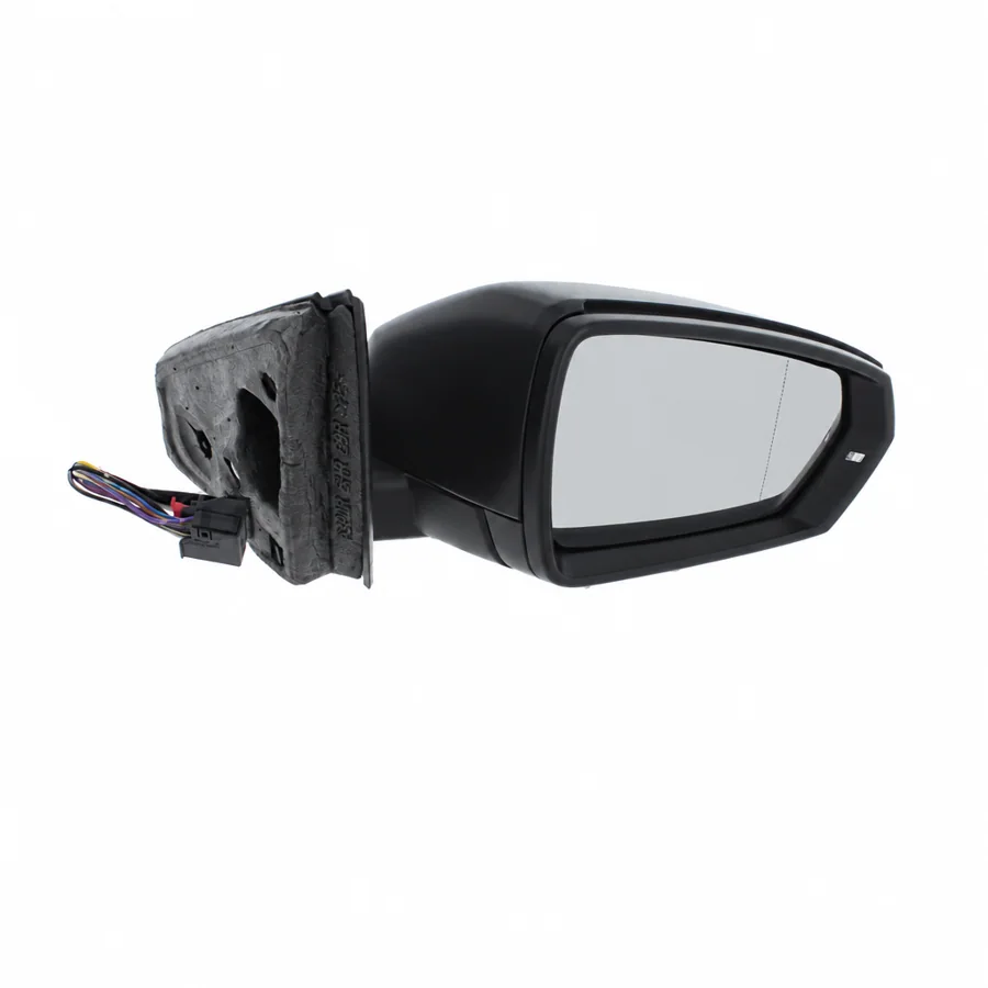VW Polo Right Heated Power Folding Complete Mirror Unit, Primed (2017 onwards) — With puddle light — photograph 2