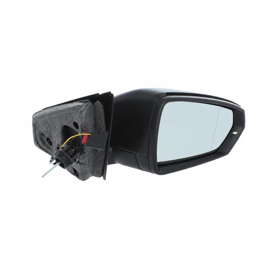 VW Polo Right Complete Mirror Unit, Black - Textured (2017 onwards) — photograph 2