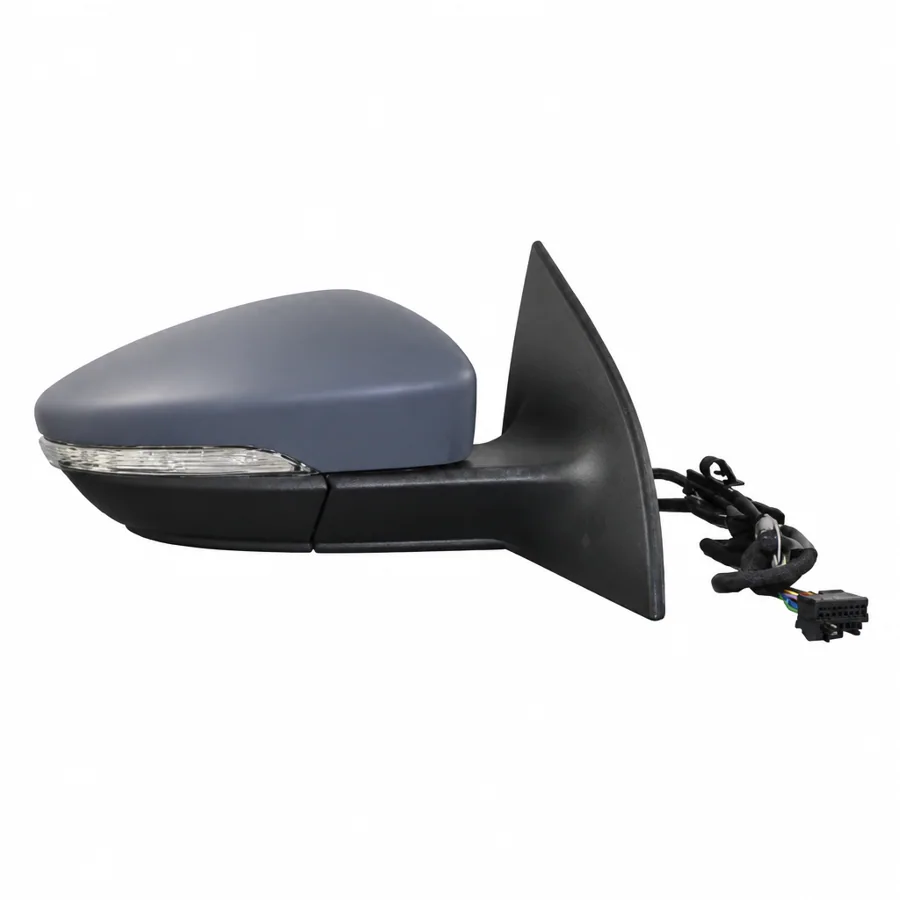 VW Scirocco Right Heated Power Folding Complete Mirror Unit, Primed (2008–2018)