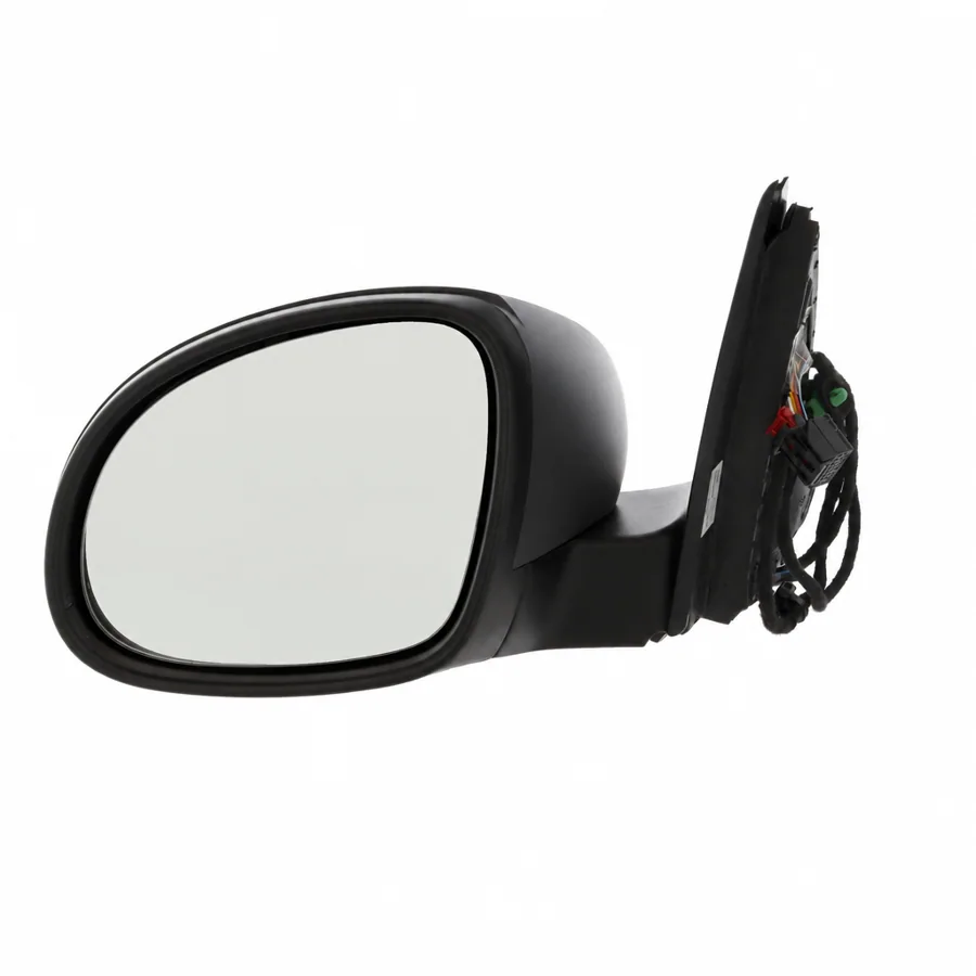 VW Tiguan Left Heated Electric Complete Mirror Unit, Primed (2008–2017) — photograph 2