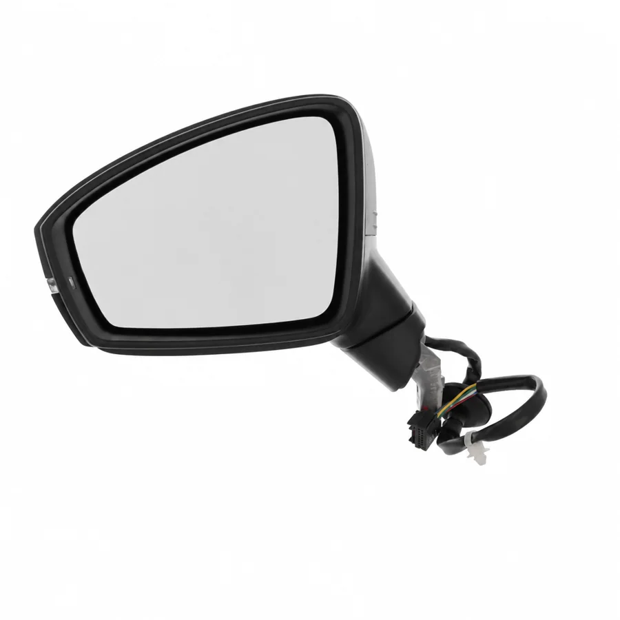 VW Tiguan Left Heated Electric Complete Mirror Unit, Primed (2016–2025) — photograph 2