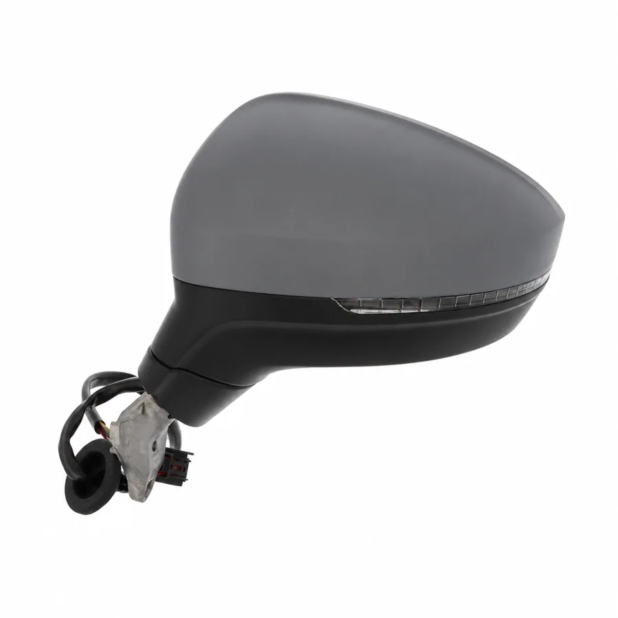 VW Tiguan Left Heated Electric Complete Mirror Unit, Primed (2016–2025)