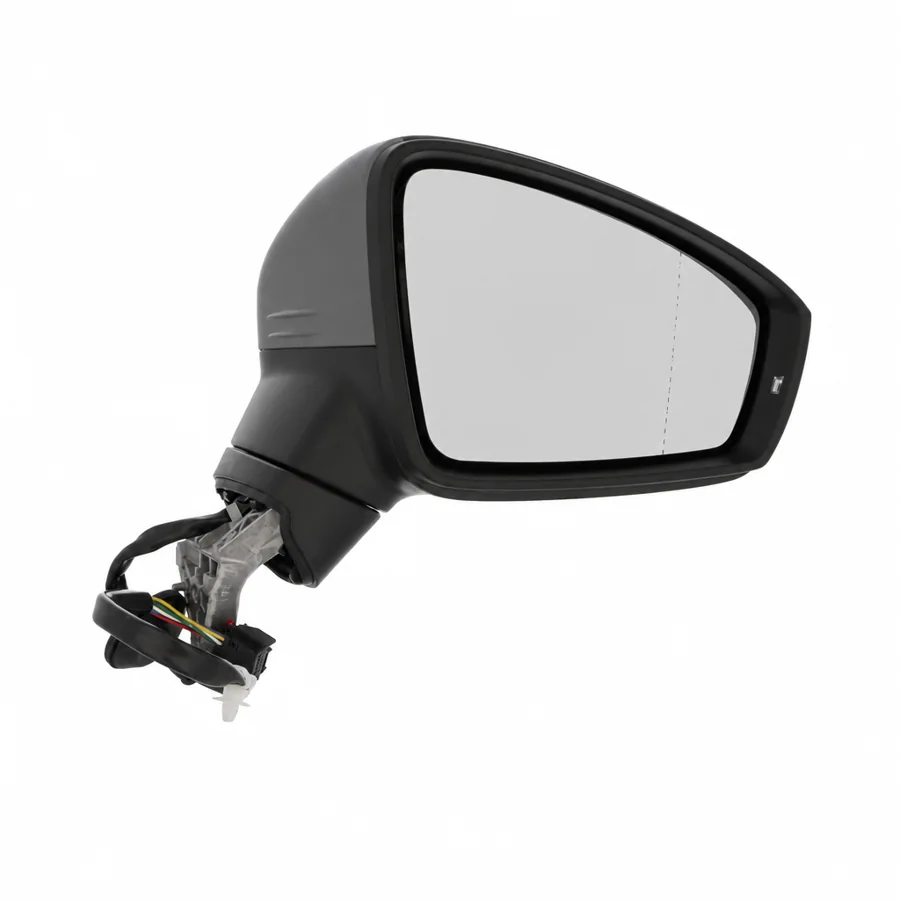 VW Tiguan Right Heated Electric Complete Mirror Unit, Primed (2016–2025) — photograph 2