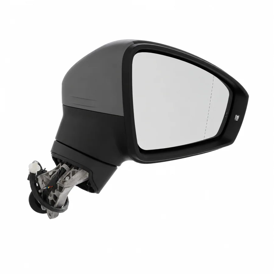 VW Tiguan Right Heated Power Folding Complete Mirror Unit, Primed (2016–2025) — photograph 2