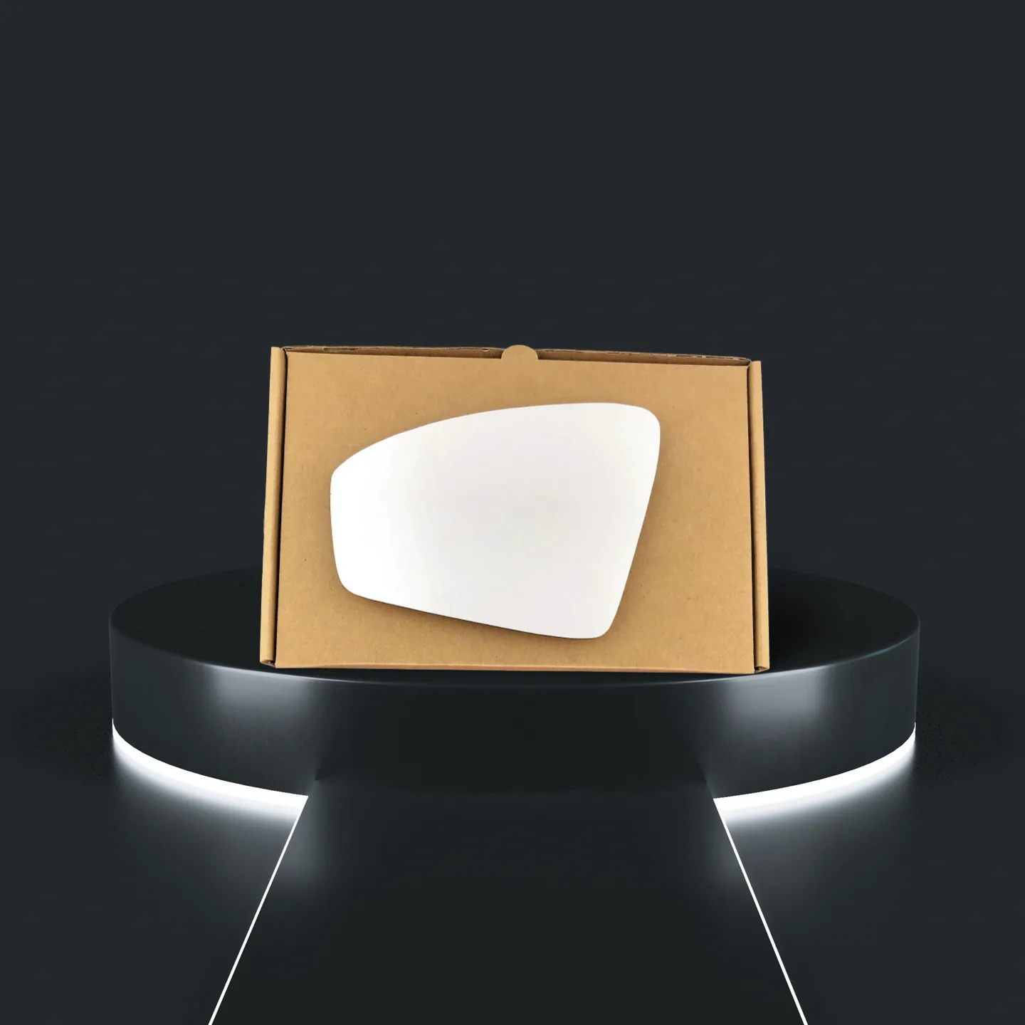 VW Tiguan Left Convex Stick-on Mirror Glass (2016–2022)