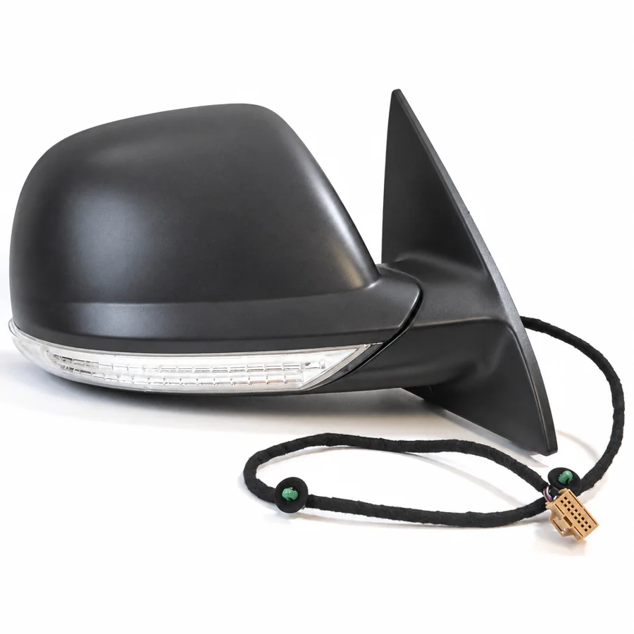 VW Touareg Right Heated Power Folding Complete Mirror Unit, Primed (2007–2011)