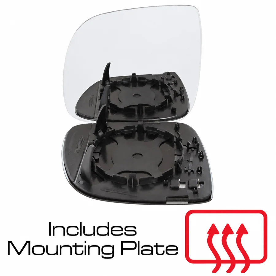 VW Touareg Left Heated Convex Mirror Glass (2007–2011)