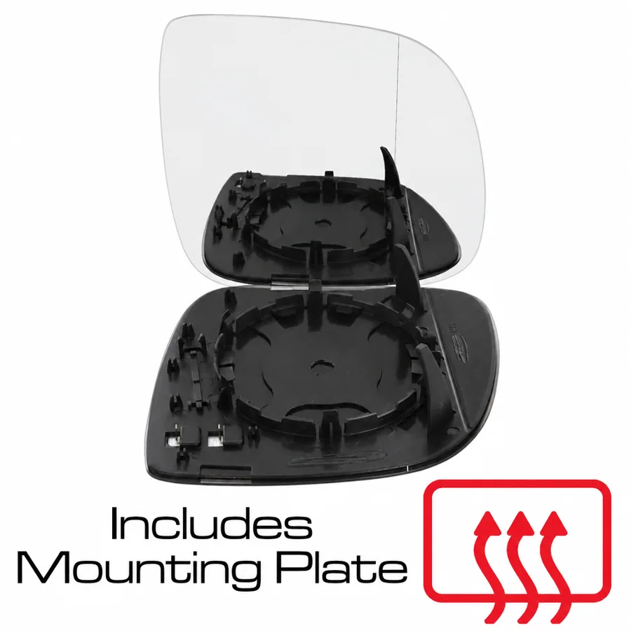 VW Touareg Right Heated Aspherical Mirror Glass (2007–2011)