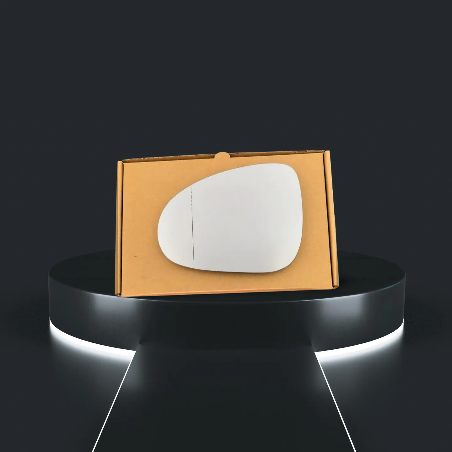 VW Touareg Left Wide Angle Stick-on Mirror Glass (2010–2017)
