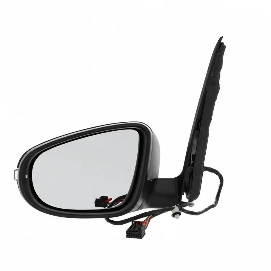 VW Touran Left Heated Power Folding Complete Mirror Unit, Primed (2010–2016) — photograph 3