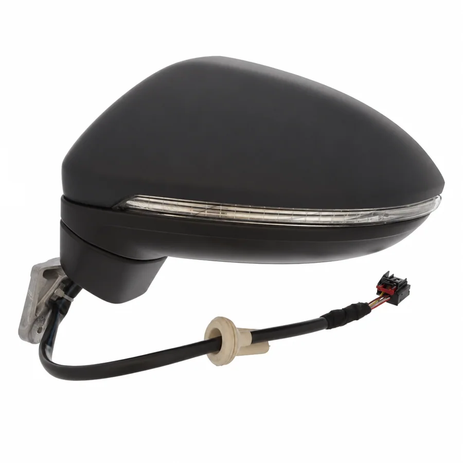 VW Touran Left Heated Electric Complete Mirror Unit, Primed (2015–2023)