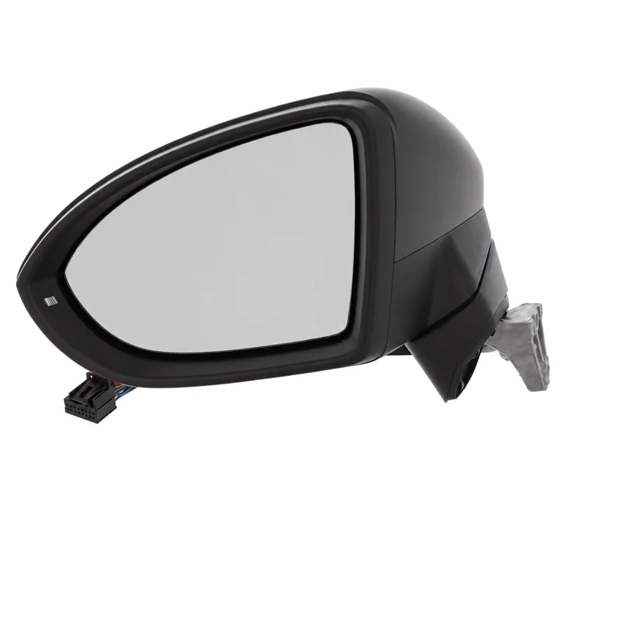VW Touran Left Heated Power Folding Complete Mirror Unit, Primed (2015–2023) — photograph 2