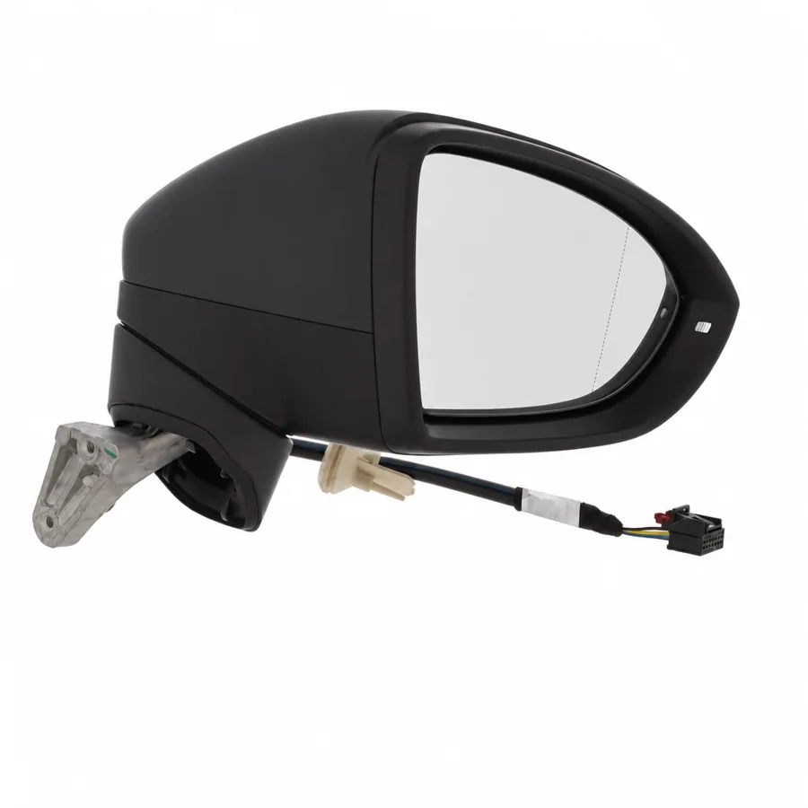 VW Touran Right Heated Electric Complete Mirror Unit, Primed (2015–2023) — photograph 2