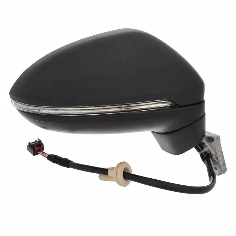 VW Touran Right Heated Electric Complete Mirror Unit, Primed (2015–2023)
